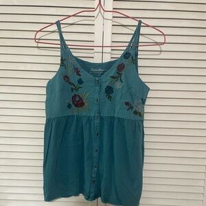 Blue Flower Eddie Bauer Summer Top Size Small